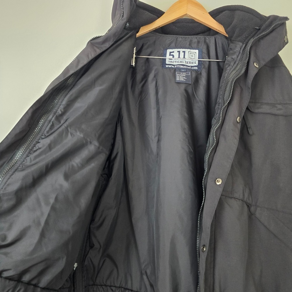 5.11 Tactical Outdoor Utility Mens 5-1 Fleece Lined Jacket Sz XL Black Gorpcore - Picture 10 of 16